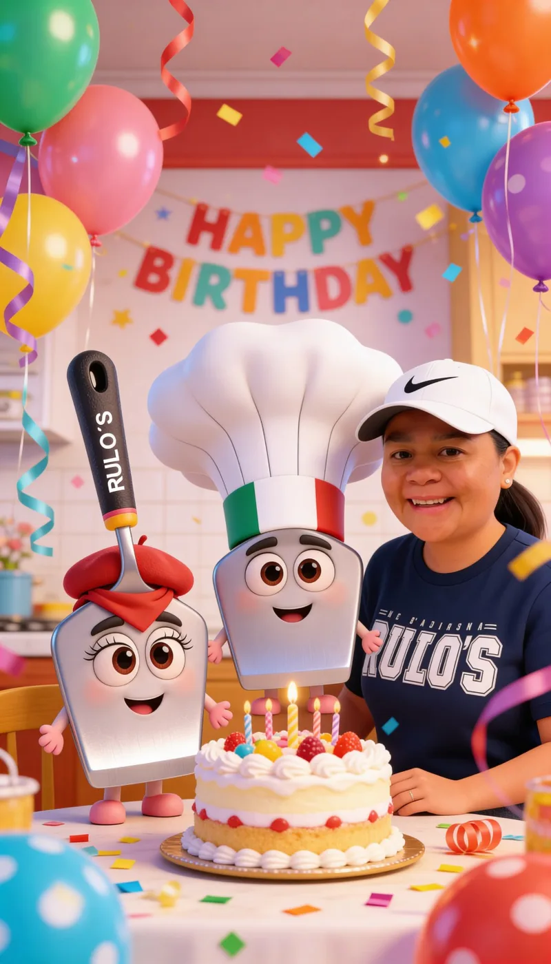 Pícaro y la Pícara celebrando un cumpleaños con la anfitriona de Rulo's